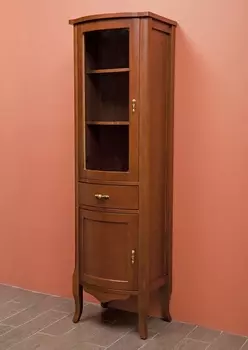 Шкаф-пенал La Beaute Classic Nora орех матовый, фурнитура бронза L CNO.Sx.N.BR