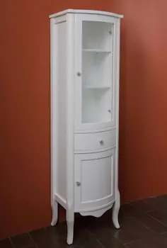 Шкаф-пенал La Beaute Classic Sabrina белый матовый, фурнитура золото R CSA.Dx.LBO.OR