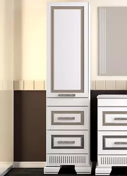 Шкаф-пенал Opadiris Оникс L серебряная патина Z0000005505