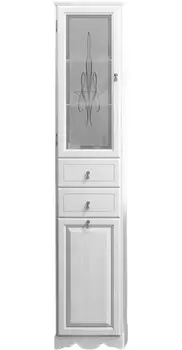 Шкаф-пенал Opadiris Тибет 40 L белый матовый, с бельевой корзиной Z0000012649