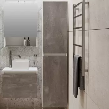 Шкаф-пенал Runo Бари 35 железный камень 00-00001389