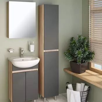 Шкаф-пенал Runo Лада графит 00-00001167