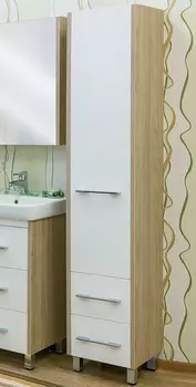 Шкаф-пенал Sanflor Ларго вяз швейцарский, белый R Н0000000029