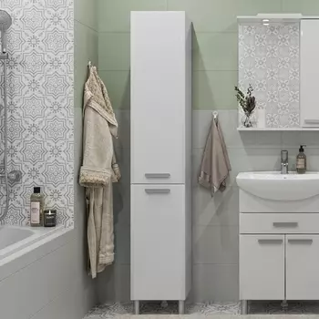 Шкаф-пенал Sanstar Аура напольный, белый 300.1-3.4.1.