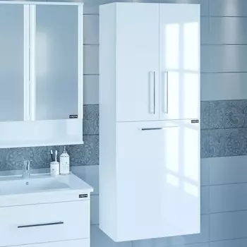 Шкаф-пенал СанТа Вегас 60 унивесальный, с бельевой корзиной 526007