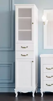 Шкаф-пенал ValenHouse Эллина 40 L белый, фурнитура бронза E40_КБLБ