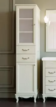 Шкаф-пенал ValenHouse Эллина 40 L слоновая кость, фурнитура хром E40_КСLХ