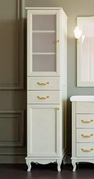 Шкаф-пенал ValenHouse Эллина 40 L слоновая кость, фурнитура золото E40_КСLЗ