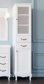 Шкаф-пенал ValenHouse Эллина 40 R белый, фурнитура бронза E40_КБRБ