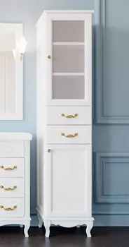 Шкаф-пенал ValenHouse Эллина 40 R белый, фурнитура золото E40_КБRЗ