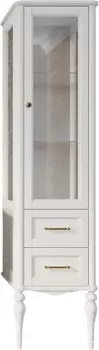 Шкаф-пенал ValenHouse Эстетика R, витрина, белый, ручки золото ES50_КБRЗВ