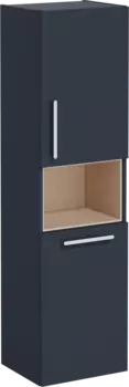 Шкаф-пенал VitrA Root Flat 40 R, с бельевой корзиной, темно-синий /68012