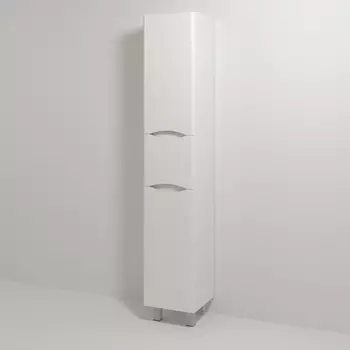 Шкаф-пенал Vod-Ok Adel 30 L, с бельевой корзиной, белый /8831