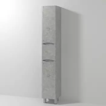 Шкаф-пенал Vod-Ok Adel 30 L, с бельевой корзиной, горный камень /8843