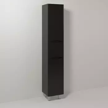 Шкаф-пенал Vod-Ok Adel 30 R, с бельевой корзиной, черный /8834