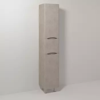 Шкаф-пенал Vod-Ok Adel 30 R, с бельевой корзиной, белый камень /8842