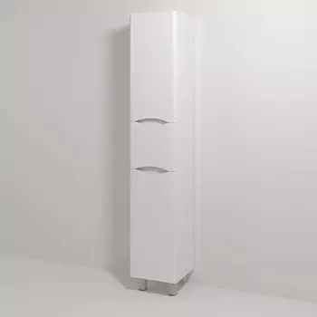 Шкаф-пенал Vod-Ok Adel 35 L, с бельевой корзиной, белый /8857