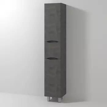 Шкаф-пенал Vod-Ok Adel 35 L, с бельевой корзиной, серый камень /8851