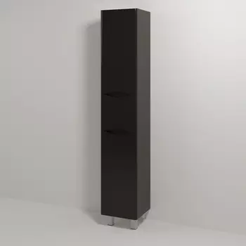 Шкаф-пенал Vod-Ok Adel 35 L, с бельевой корзиной, черный /8864