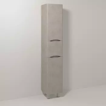 Шкаф-пенал Vod-Ok Adel 35 R, с бельевой корзиной, белый камень /8860