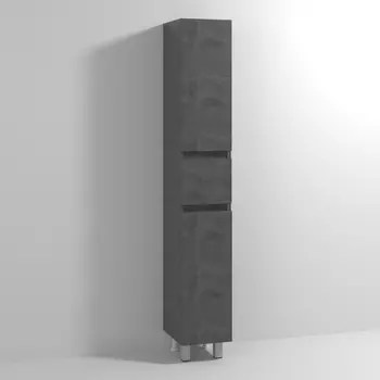 Шкаф-пенал Vod-Ok Best 30 R с бельевой корзиной, серый камень /9057