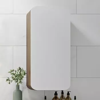 Шкаф Runo Ницца 35 правый темное дерево, белый 00-00002127