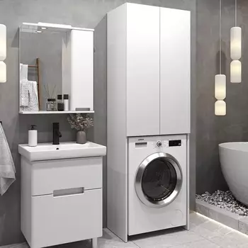 Шкаф Sanstar напольный, над стиральной машиной, белый 312.1-3.4.1.