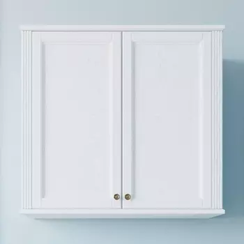 Шкаф ValenHouse Лиора 90 белый, фурнитура бронза L90_PHББ