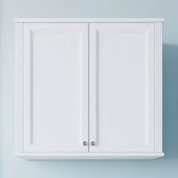 Шкаф ValenHouse Лиора 90 белый, фурнитура хром L90_PHБХ