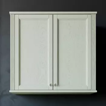 Шкаф ValenHouse Лиора 90 слоновая кость, фурнитура хром L90_PHСХ