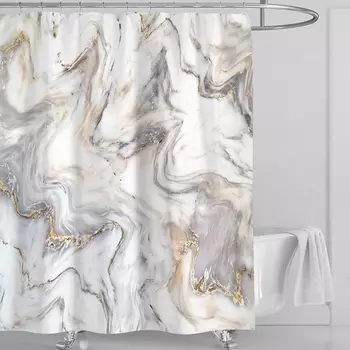 Штора для ванной Carnation Home Fashions Marble 180x200 taupe MRB115T