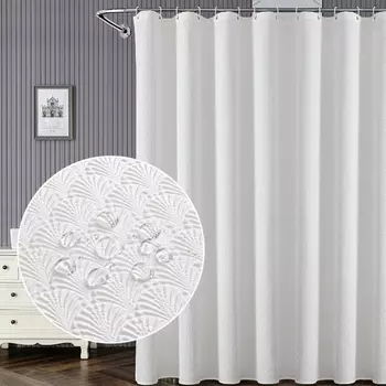 Штора для ванной Carnation Home Fashions White Ginkgo 180х200 SGO21