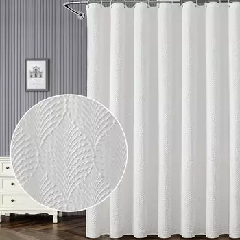 Штора для ванной Carnation Home Fashions White Leaf 180х200 SLF21