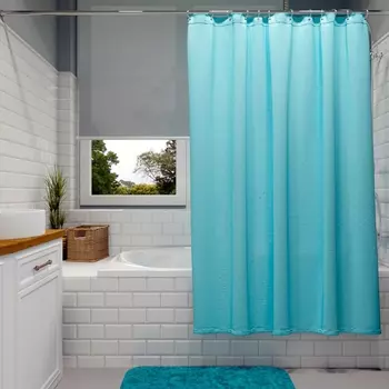 Штора для ванной Fora 001-F 180х180 см, голубая