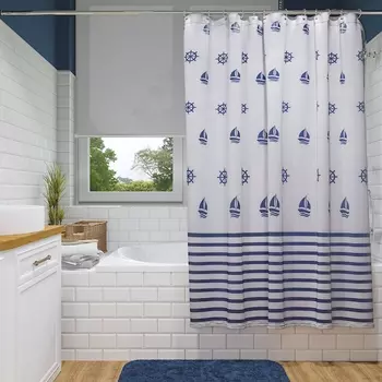 Штора для ванной Fora FOR-RN095 180х180 см, royal navy