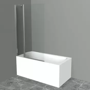 Шторка на ванну BelBagno Uno V-11-90/150-C-Cr стекло прозрачное UNO-V-11-90/150-C-Cr