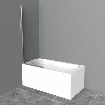 Шторка на ванну BelBagno Uno V-1-80/150-C-Cr стекло прозрачное UNO-V-1-80/150-C-Cr