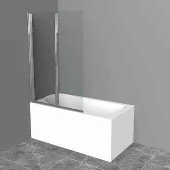 Шторка на ванну BelBagno Uno V-2-90/150-C-Cr стекло прозрачное UNO-V-2-90/150-C-Cr