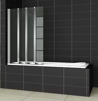 Шторка на ванну Cezares Pratico V4 100/140 P Cr L PRATICO-V-4-100/140-P-Cr-L