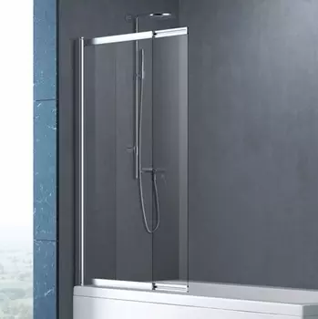 Шторка на ванну Cezares Slider VF-11-90/150-C-Cr стекло прозрачное SLIDER-VF-11-90/150-C-Cr