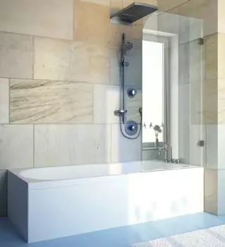 Шторка на ванну GuteWetter Lux Pearl GV-001A правая 50 см стекло бесцветное, фурнитура хром LUX PEARL GV-001A CR 1 R 50