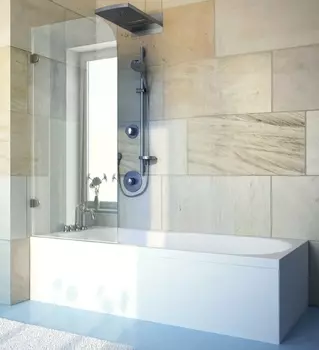 Шторка на ванну GuteWetter Lux Pearl GV-001A левая 80 см стекло бесцветное, фурнитура хром LUX PEARL GV-001A CR 1 L 80