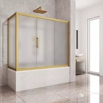 Шторка на ванну Kubele DE019PR3-MAT-BR 170х80 см, профиль бронза DE019PR3-MAT-BR-170х80х150