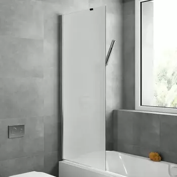 Шторка на ванну Mira Glass 500М профиль полированный алюминий, стекло матовое GLASS-500M