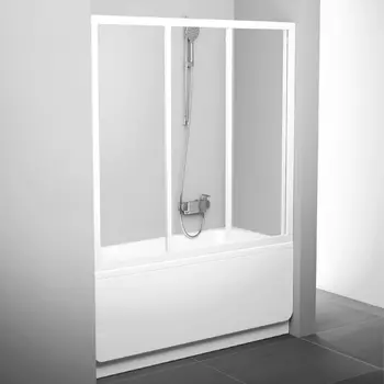 Шторка на ванну Ravak AVDP3-120 Transparent, профиль белый 40VG0102Z1