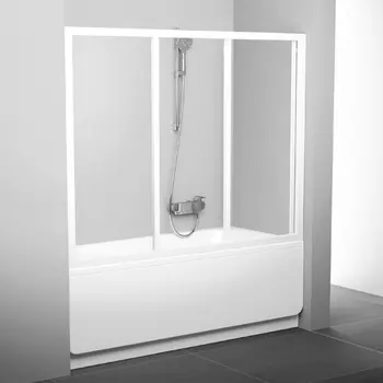 Шторка на ванну Ravak AVDP3-150 Transparent, профиль белый 40VP0102Z1