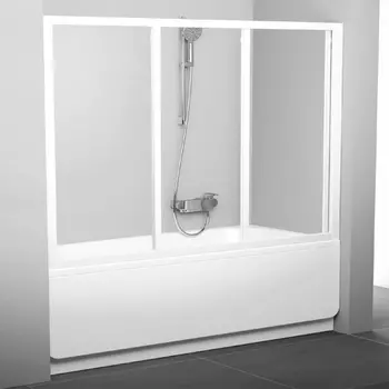 Шторка на ванну Ravak AVDP3-180 Transparent, профиль белый 40VY0102Z1