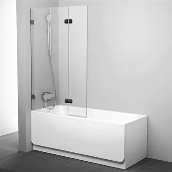 Шторка на ванну Ravak BVS2-100 L Transparent, фурнитура хром 7ULA0A00Z1