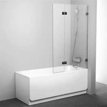 Шторка на ванну Ravak BVS2-100 R Transparent, фурнитура хром 7UPA0A00Z1