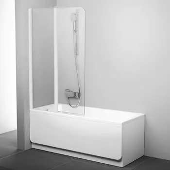 Шторка на ванну Ravak CVS2-100 L Transparent, профиль белый 7QLA0100Z1